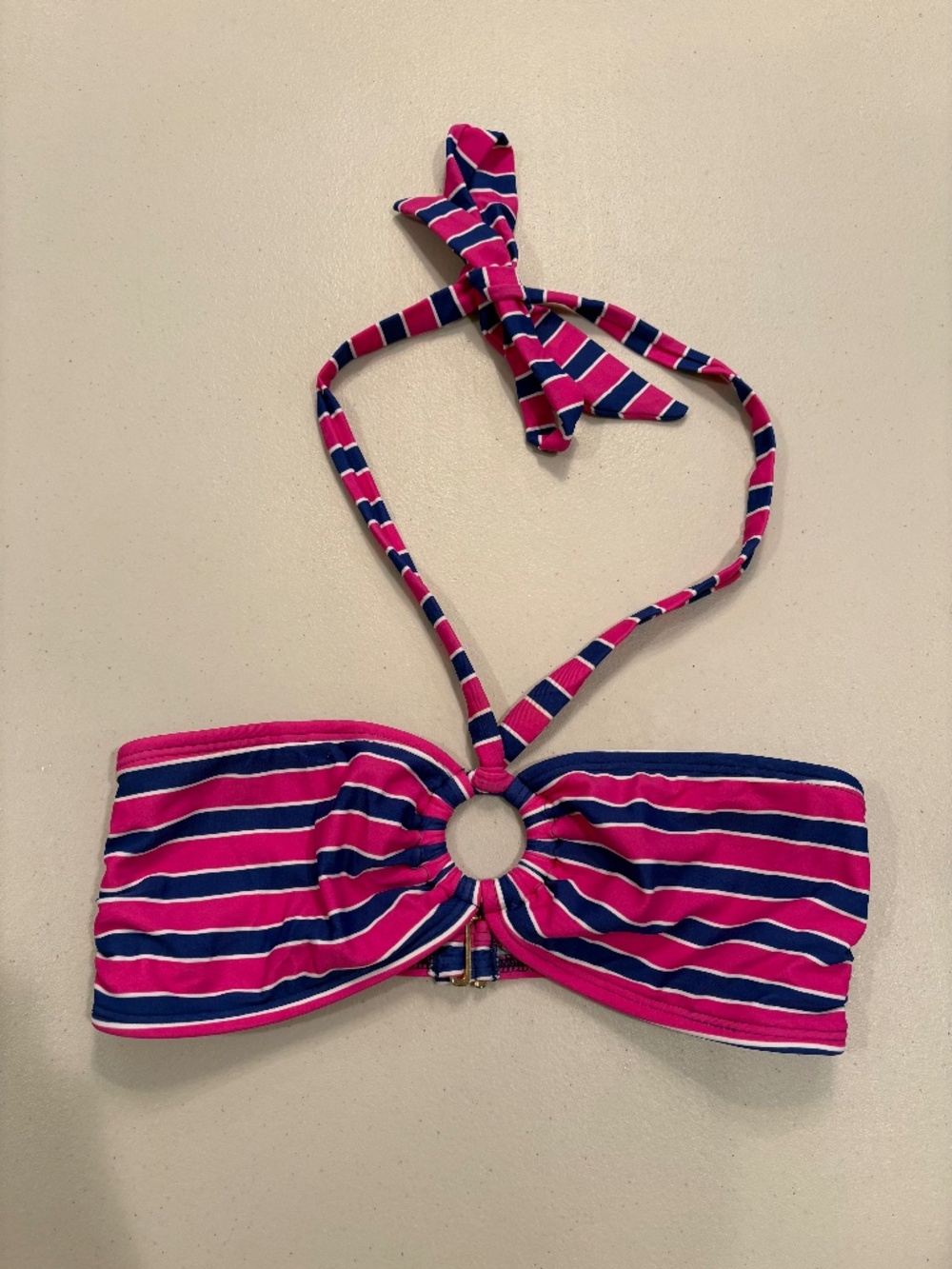 vineyard vines women bikini halter top size small pink and purple blue